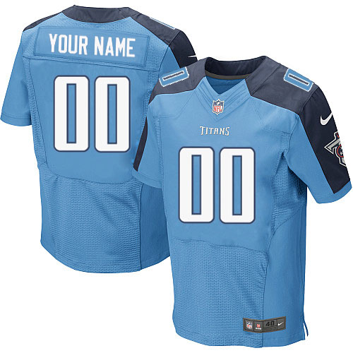 Nike Tennessee Titans Customized Light Blue Stitched Elite Men's NFL Jersey